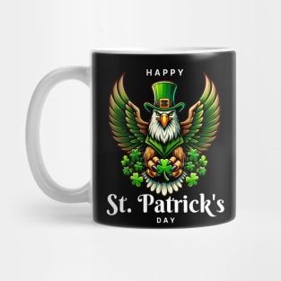 an eagle with green leprechaun hat - Happy st patricks day Mug